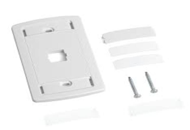 LE Type Flush Mounted Faceplate, one port white