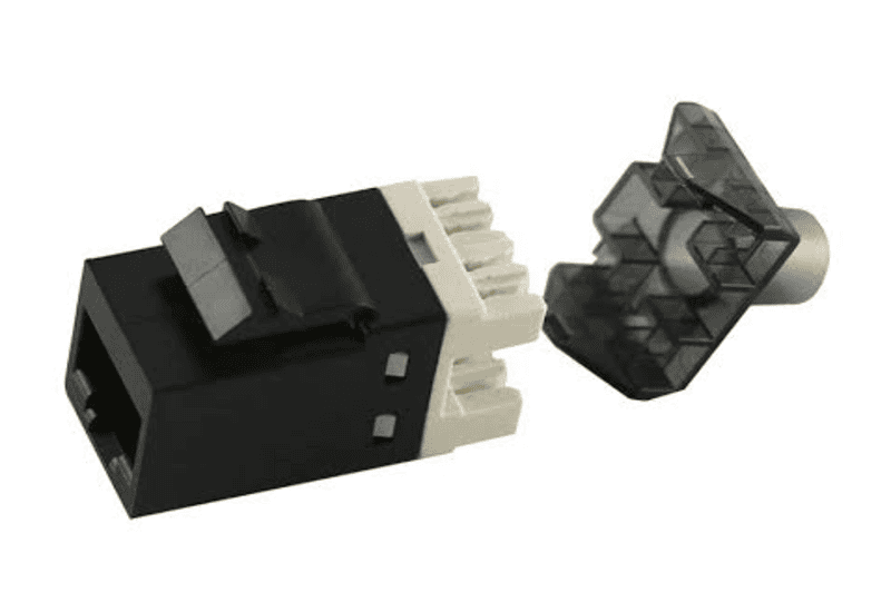 SL110 Series Modular Jack, RJ45, category 6, T568A/T568B, unshielded, without dust cover, black
