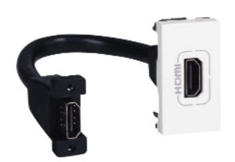HDMI socket Arteor - preterminated - 1 module - white