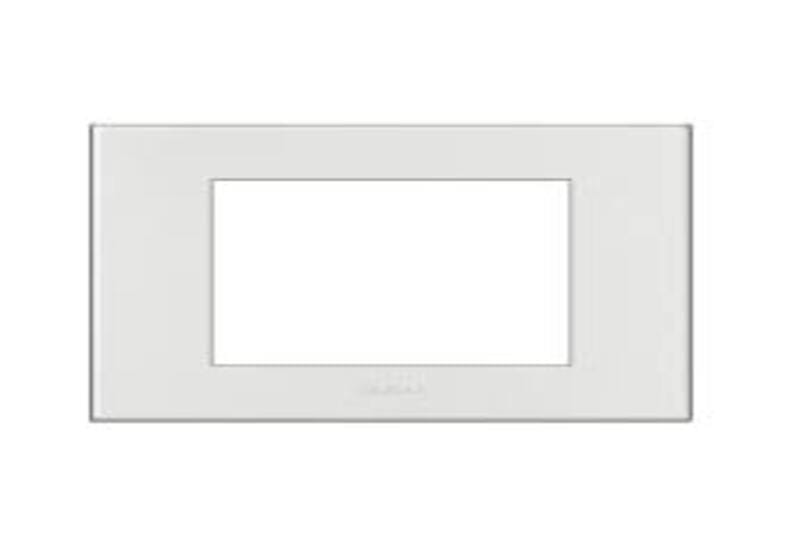 Plate Arteor - Italian/French/German standard - square - 6 modules - white