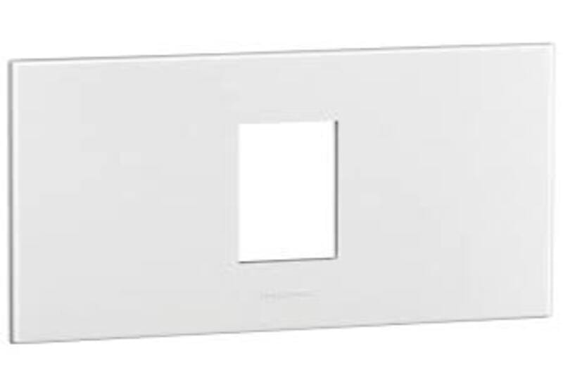 Plate Arteor - Italian / US standard - square - 1 module - white