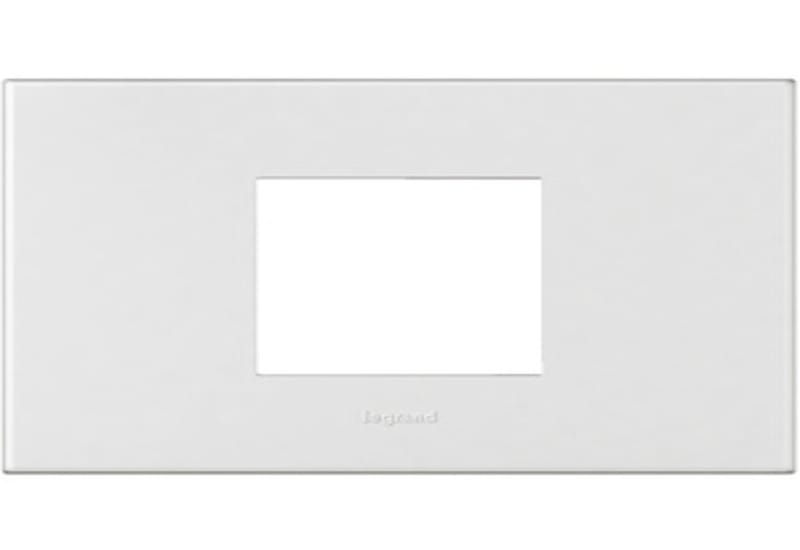 Plate Arteor - Italian / US standard - square - 2 modules - white