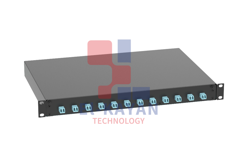 Pre-loaded Fibre drawer with 12 Duplex OM3/OM4 LC Adapters